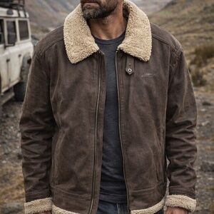 Royal Air Force XL men’s B3 style genuine leather, shearling jacket EUC